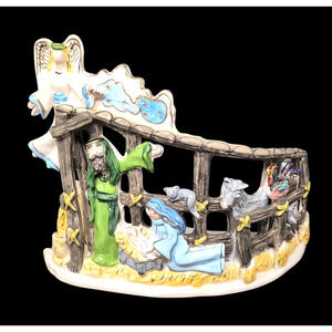 Blue Sky Clayworks Nativity Heather Goldminc O Holy Night Tealight 2009